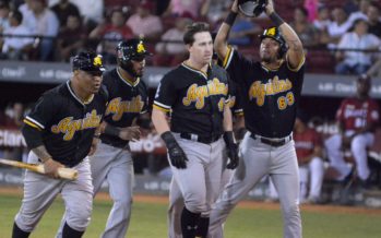 Águilas superan a los Gigantes en partido de 27 carreras; llevan tres victorias en línea