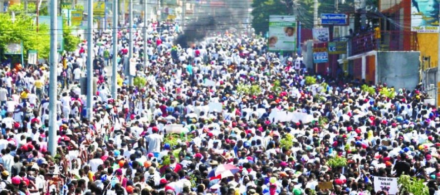 Protesta pacifica en Haití convocada por artistas