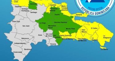 COE mantiene 19 provincias en alerta; 11 en amarilla y 8 en verde