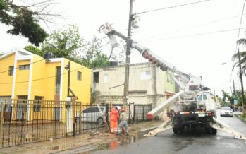 EDE Este informa trabaja en reparación circuitos afectados por la tormenta Laura