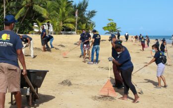 MITUR realiza operativo de limpieza en playas y balnearios luego de la tormenta Laura