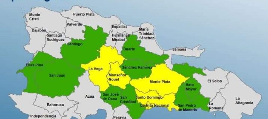 Mantienen 13 provincias en alerta meteorológicas