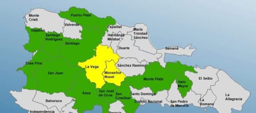 COE mantiene 13 provincias en alerta verde y amarilla