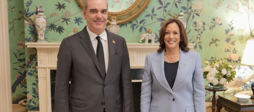 Presidente Luis Abinader se reúne con vicepresidenta de Estados Unidos, Kamala Harris