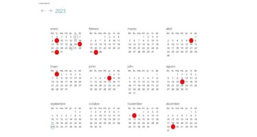 Conoce los días feriados correspondientes al año 2023