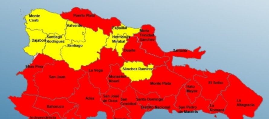 El COE aumenta a 24 las provincias en alerta roja; quedan 8 en amarilla