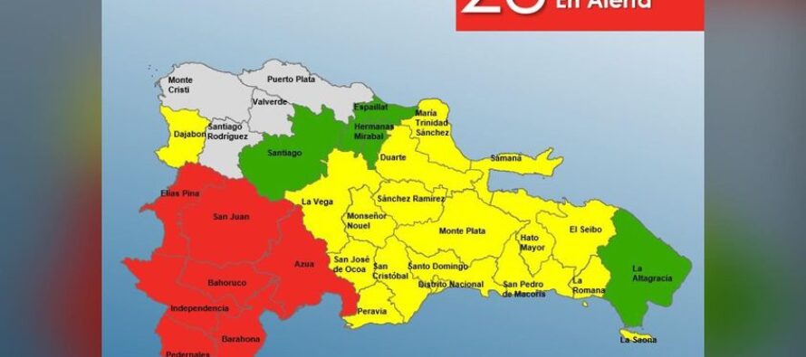 28 provincias en alerta debido a potencial ciclón tropical #22